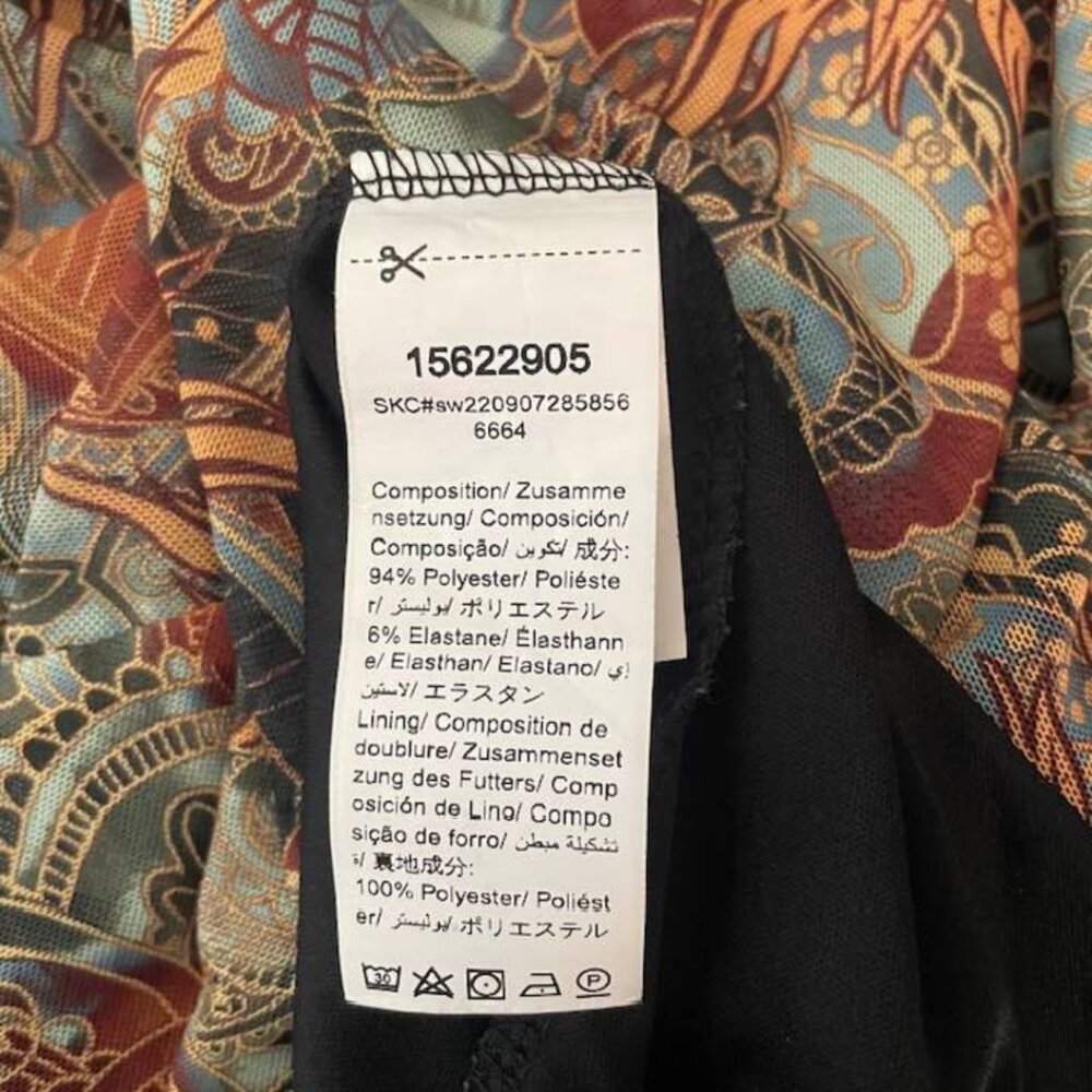 Shein Celestial Sun Print Mini Dress M | Y2K Boho Fairy Grunge Ruffle Hem - Picture 8 of 10